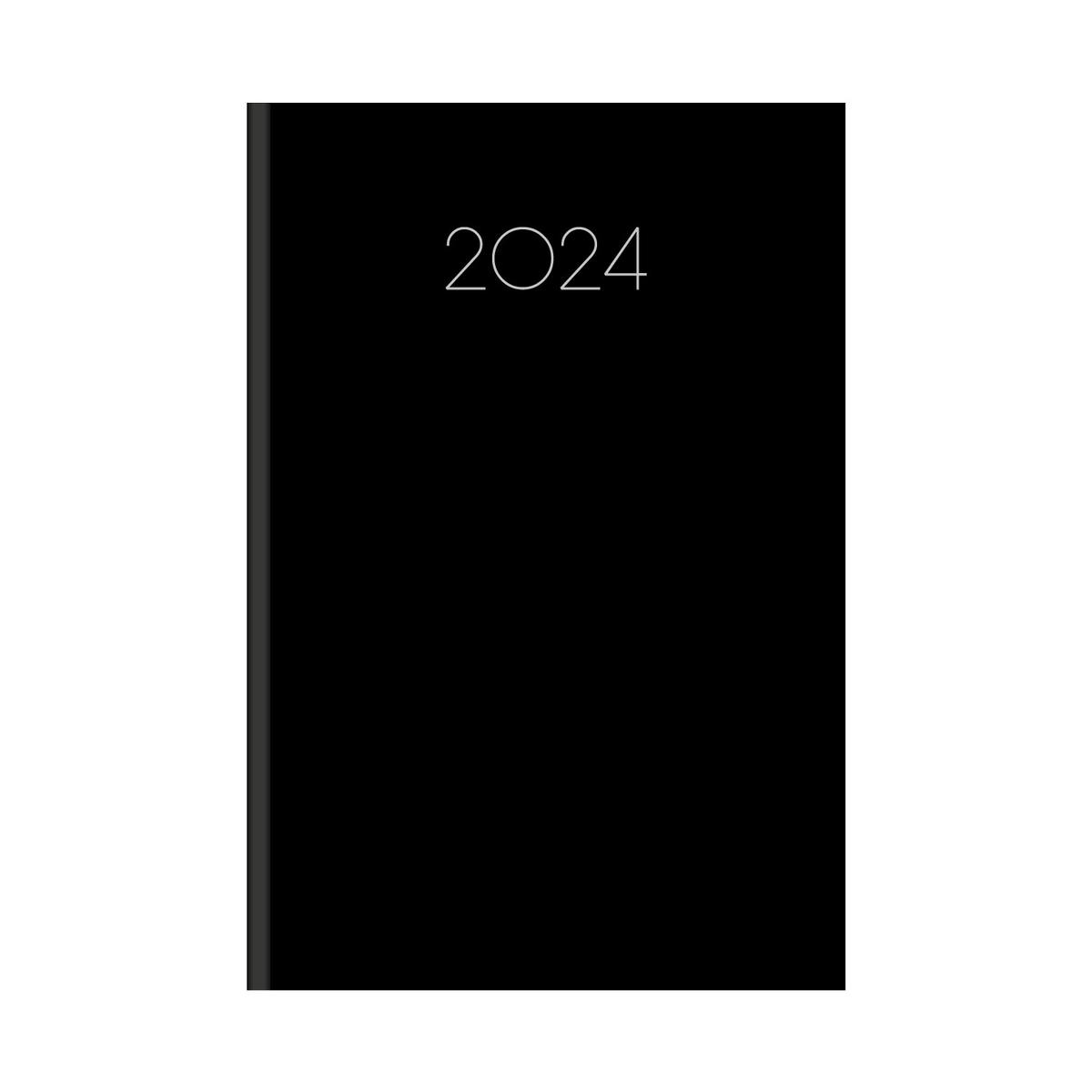 Ημερήσιο ημερολόγιο 2024 simple μαύρο 12 x 17 cm